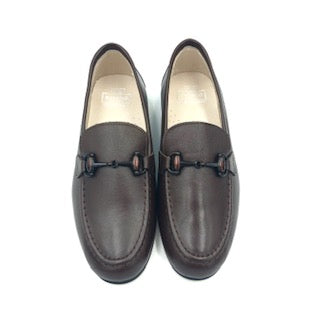 Hoo Brown Leather Chain Loafer 2273