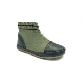 Pepe' Olive Black Sock Bootie 226