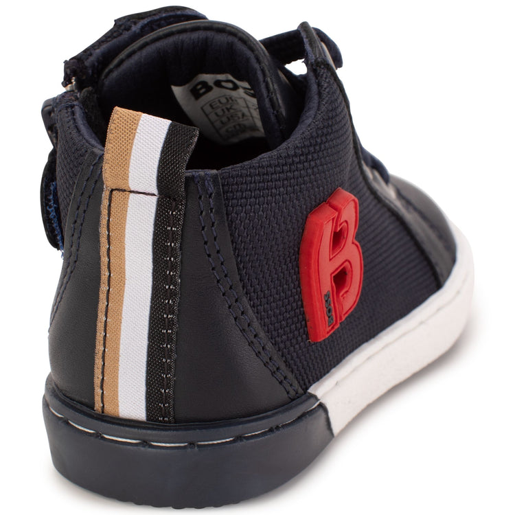 Hugo Boss Navy Red B High Top Sneaker J09181