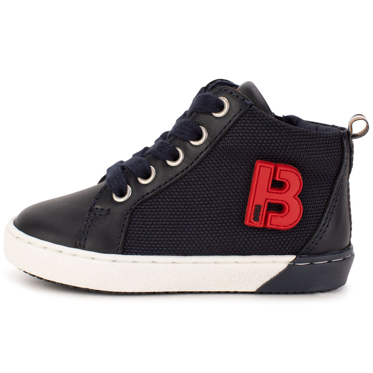 Hugo Boss Navy Red B High Top Sneaker J09181