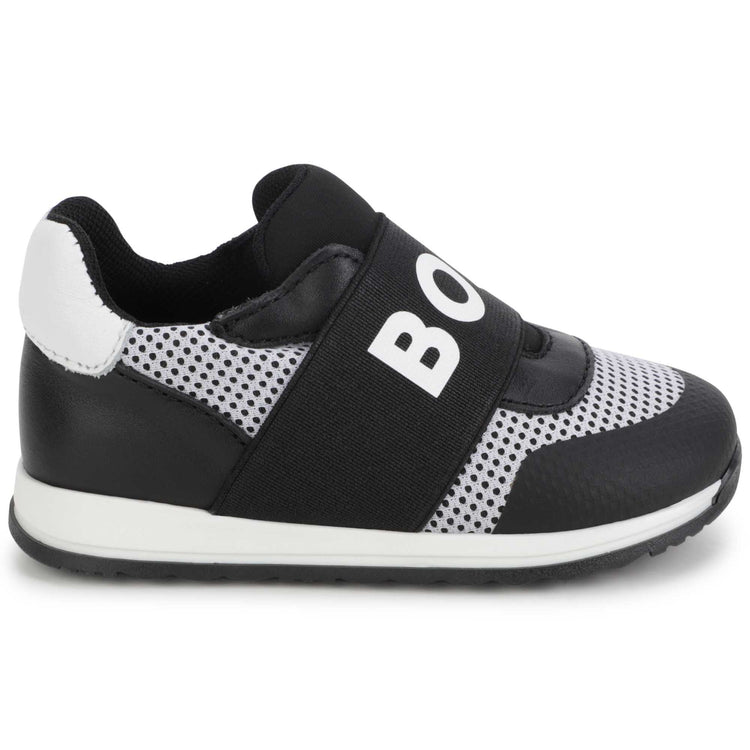 Hugo Boss Black White Mesh Logo Sneaker J09192