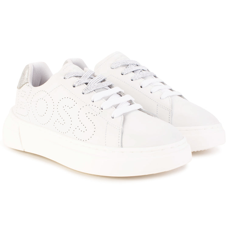 Hugo Boss White Silver Lace Sneaker J19071