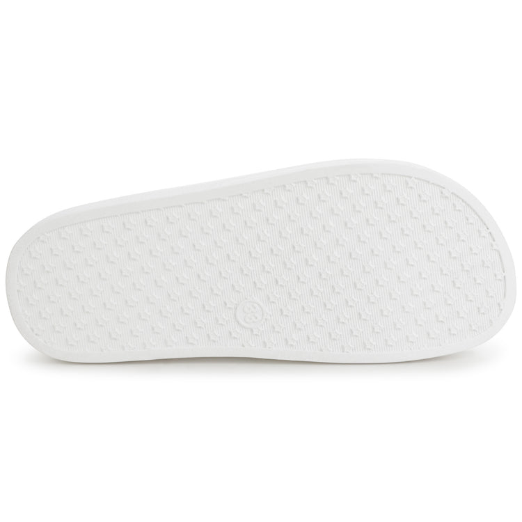 Hugo Boss White Silver Logo Slide J19079