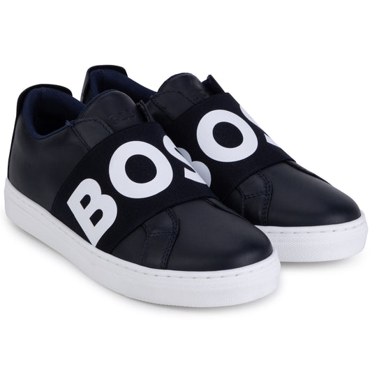 Hugo Boss Navy Elastic Slip On Sneaker J29263