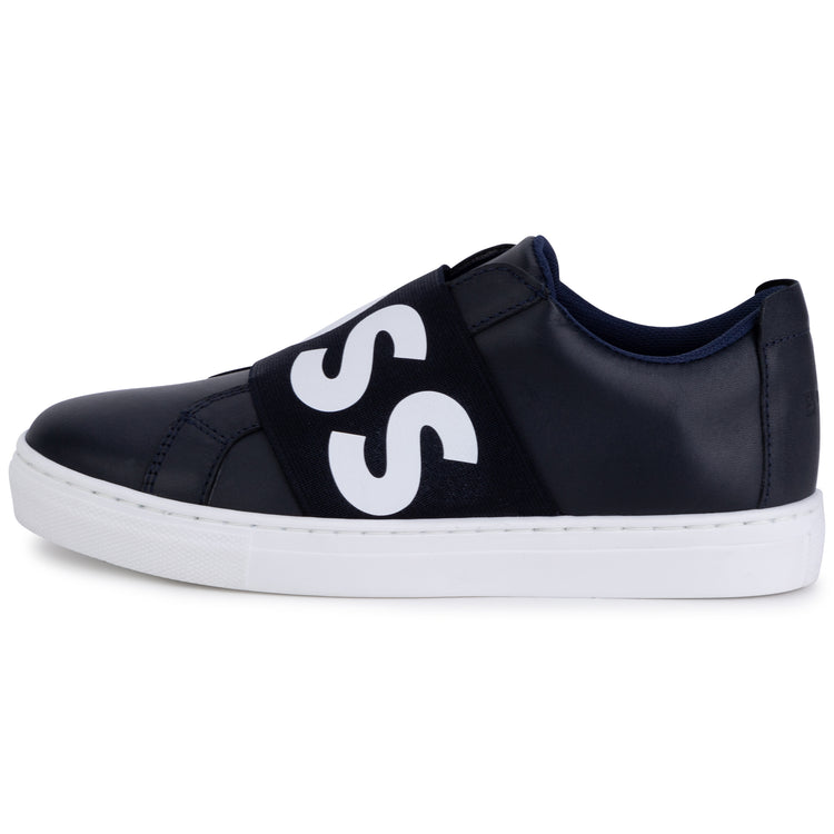 Hugo Boss Navy Elastic Slip On Sneaker J29263