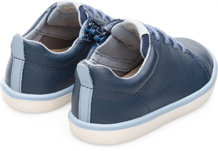 Camper Navy Lace Side Zipper First Walker Toddler Sneaker K800305