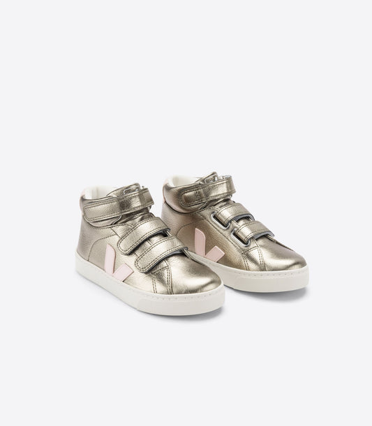 VEJA Bronze Pink Velcro Hi Top Sneaker 3018