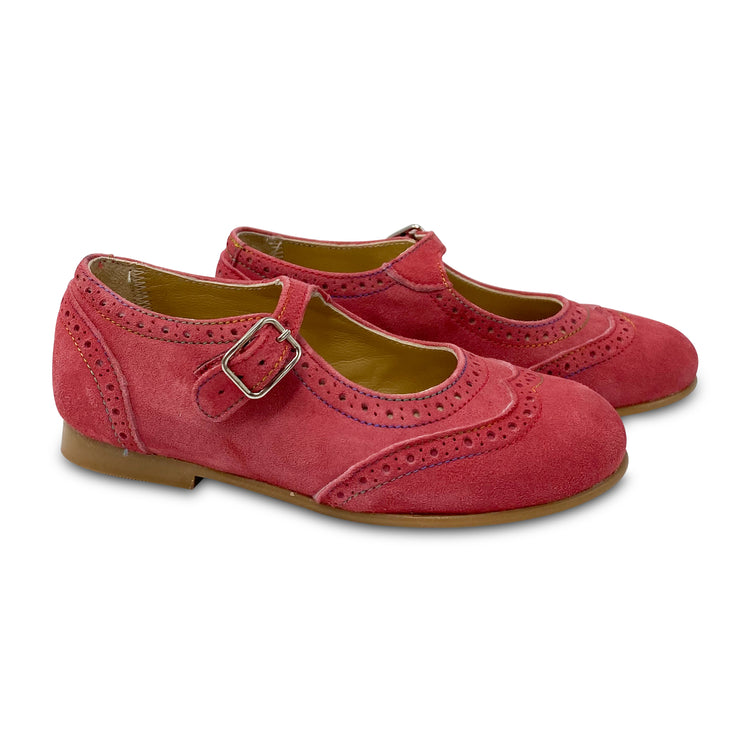 LMDI Doll Rose Suede Wingtip Mary Jane