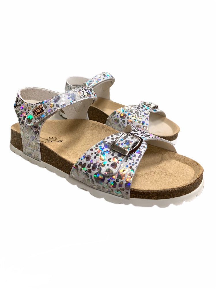 Shoe B 76 Silver Double Strap Sandal