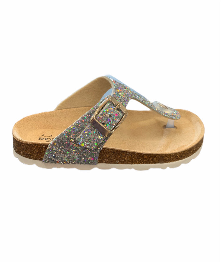 Shoe b 76 Silver Glitter Sandal