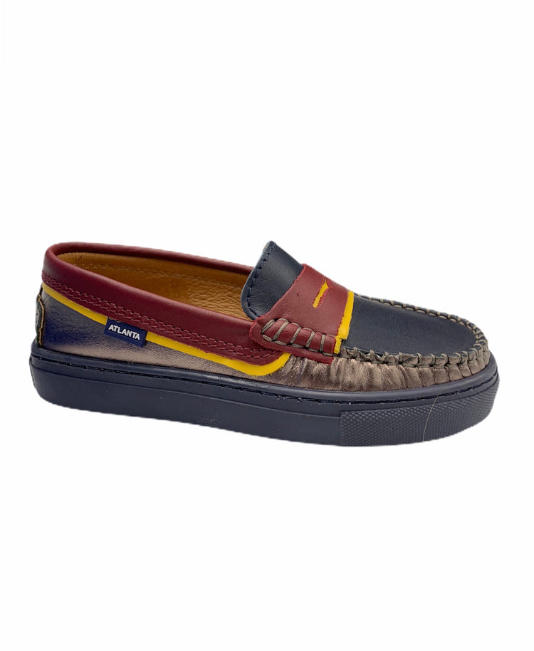 Atlanta Mocassin Navy Bronze Loafer Sneaker 9008