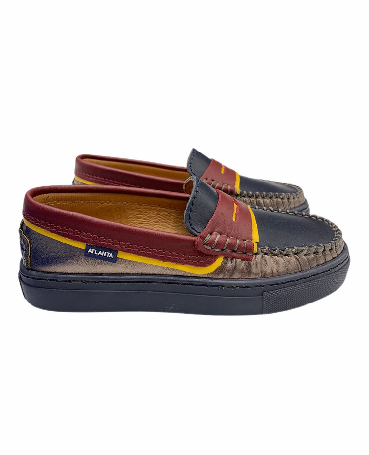 Atlanta Mocassin Navy Bronze Loafer Sneaker 9008