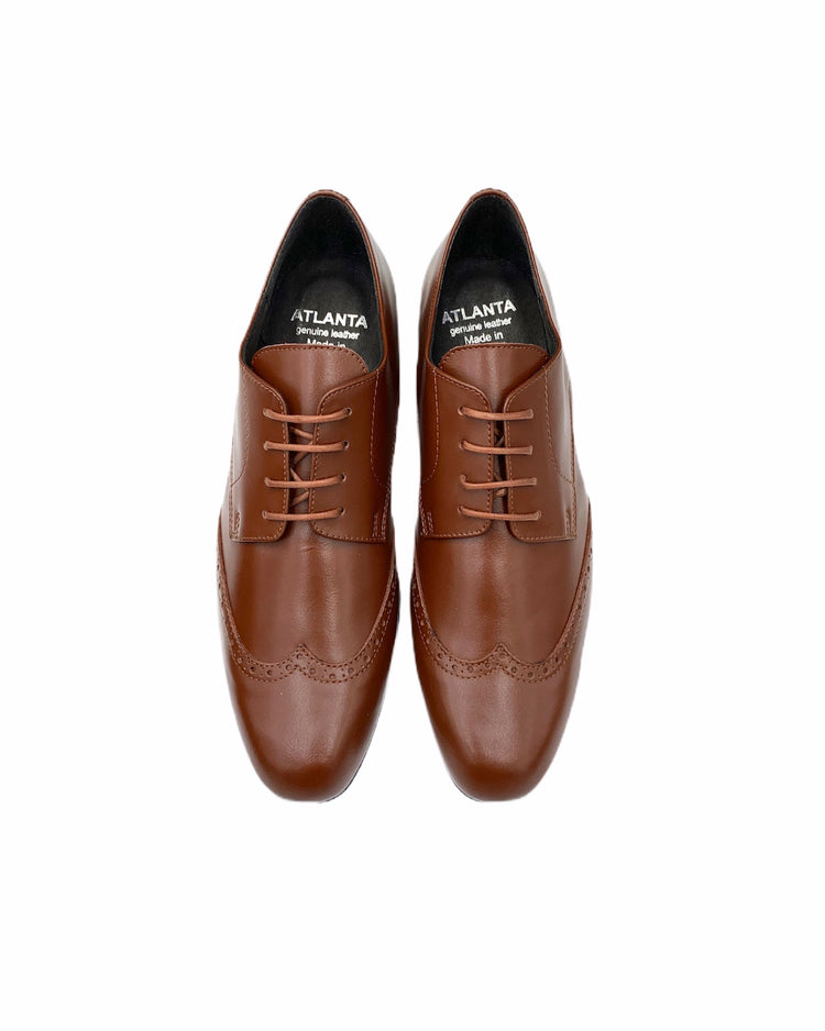 Atlanta Mocassin Brown Leather Wingtip Laced Oxford 16225