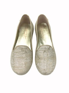 Manuela De Juan Light Gold Print Slip on S2184