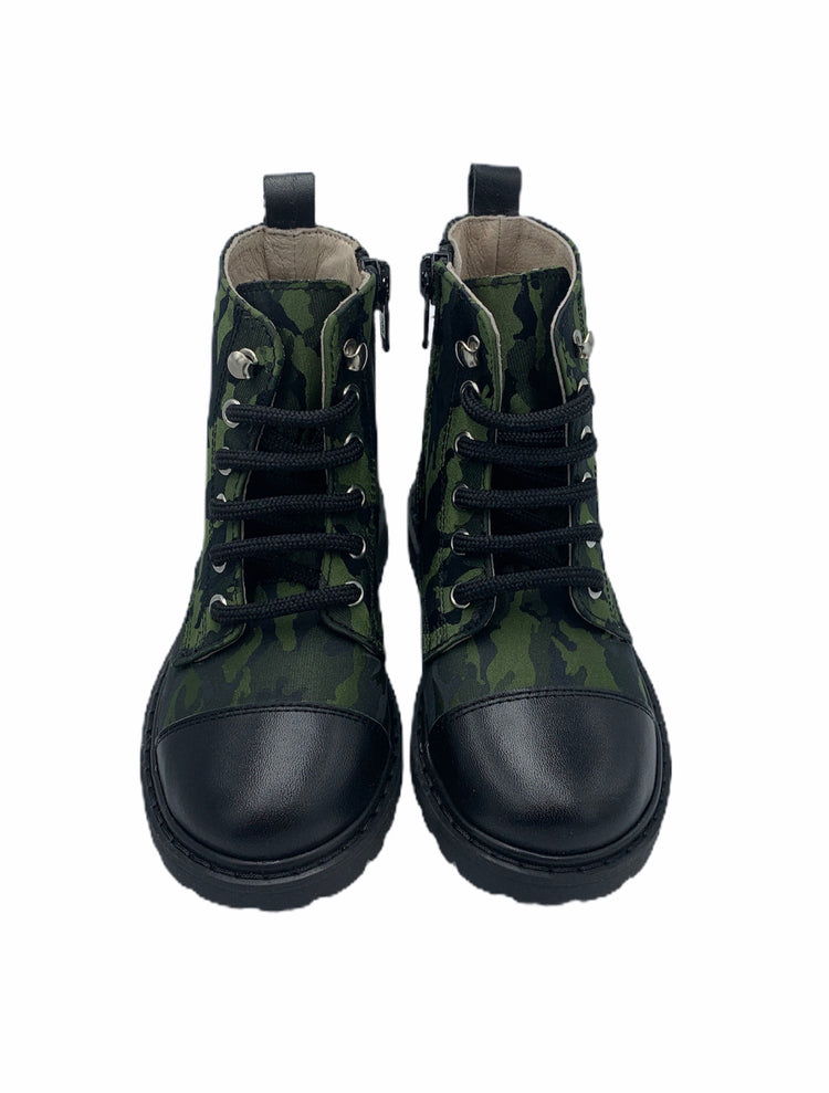 Hoo Green Camo Combat Boot 3184