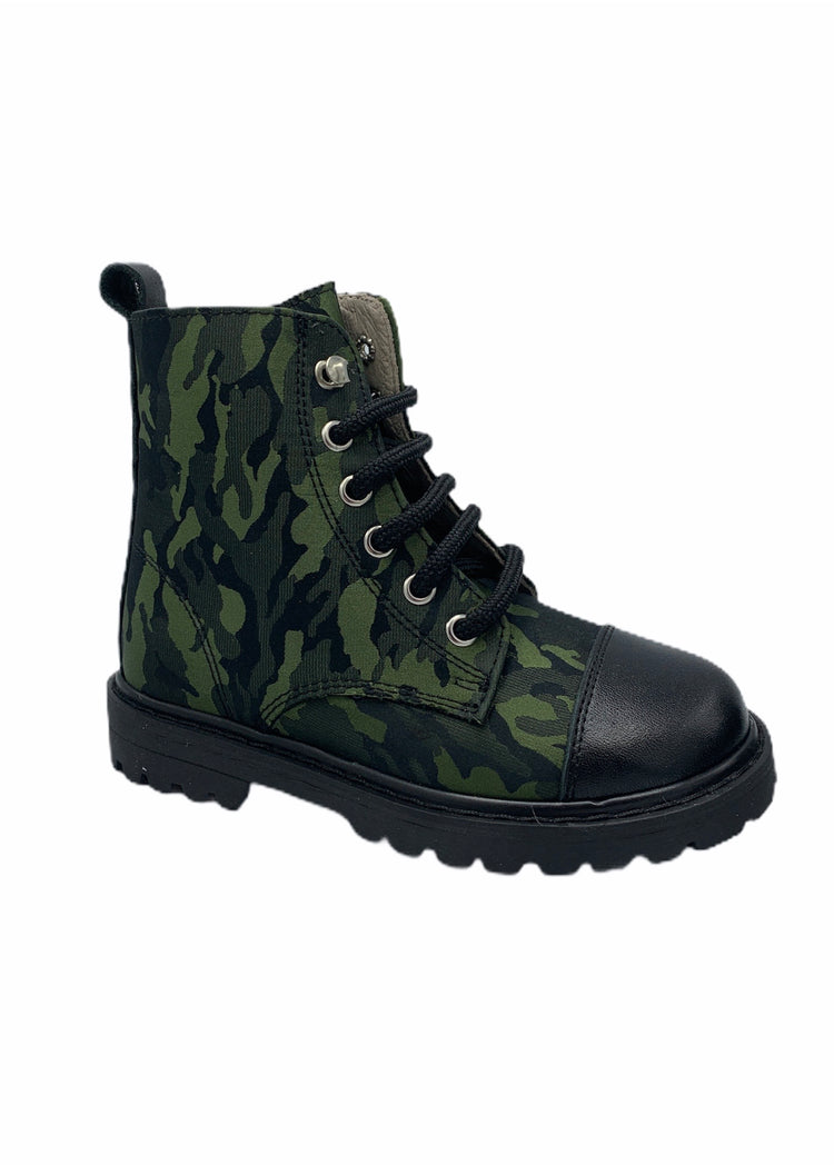 Hoo Green Camo Combat Boot 3184