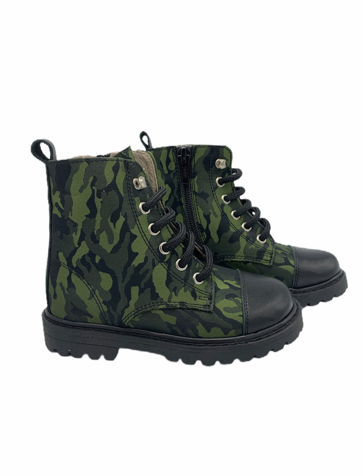 Hoo Green Camo Combat Boot 3184