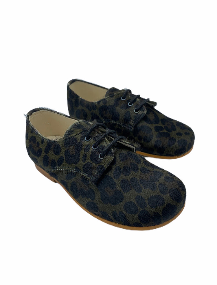 Sonatina Duke Green Leopard Lace Up