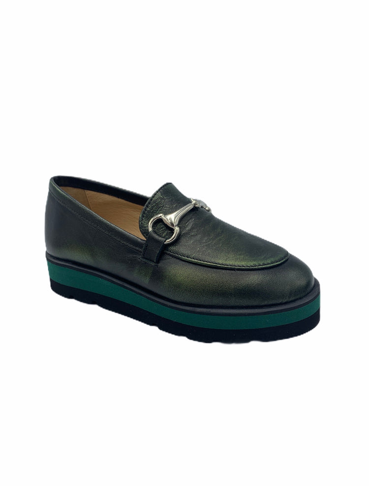 TNY Green Shimmer Sole Chain Slip On 158607