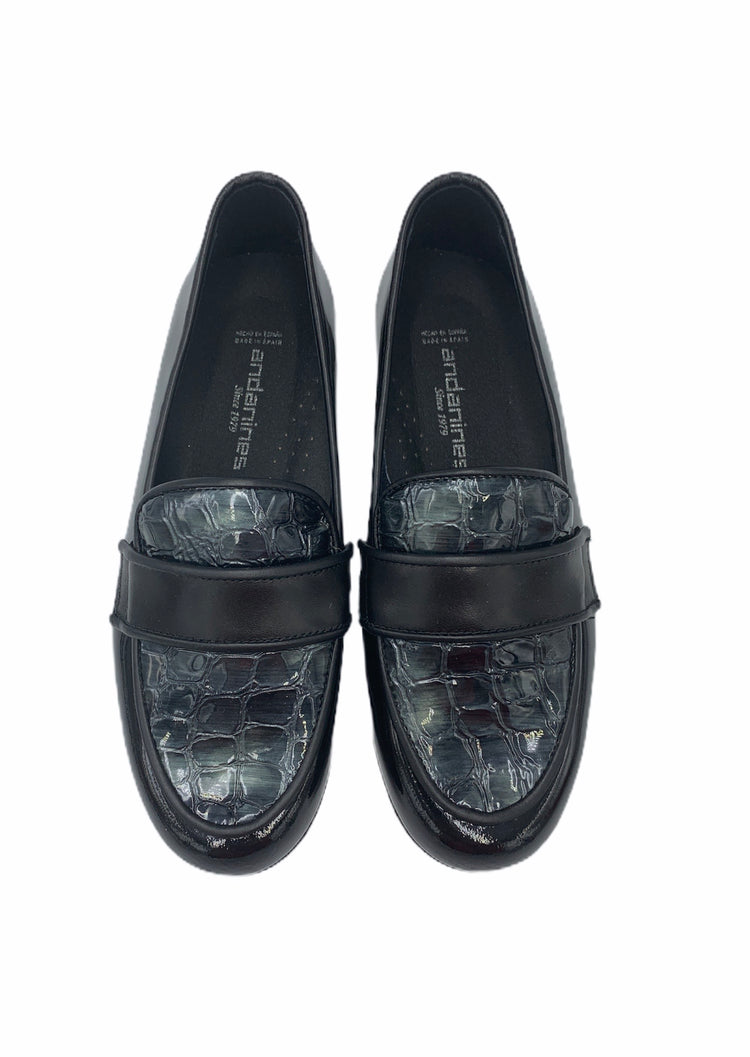 Andanines Black Patent Slip On  202749