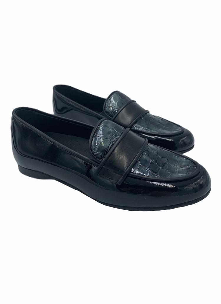 Andanines Black Patent Slip On  202749