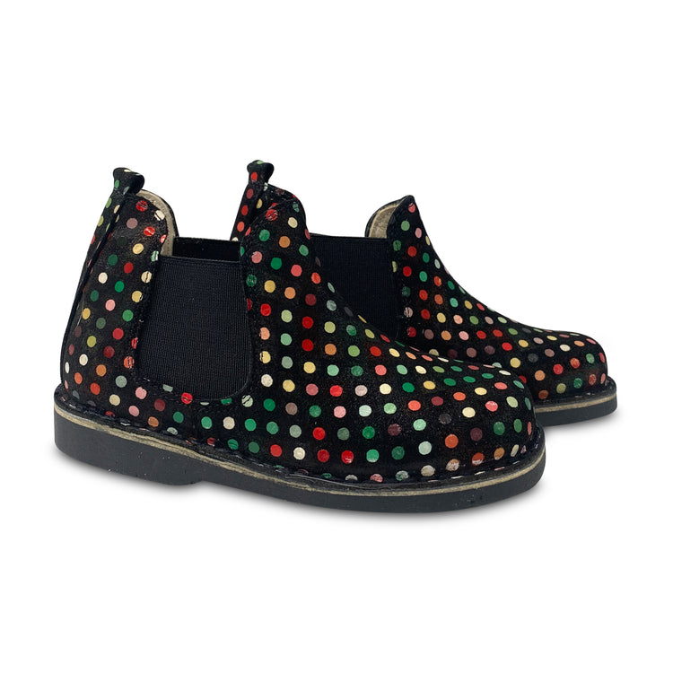 Sonatina Spice Colorful Polka Dot Slip On Bootie