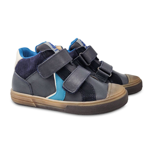 Acebos Navy Teal High Top Velcro Sneaker 5560