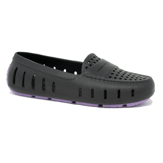 Floafers Posh Black Lavender Slip On (Ladies)