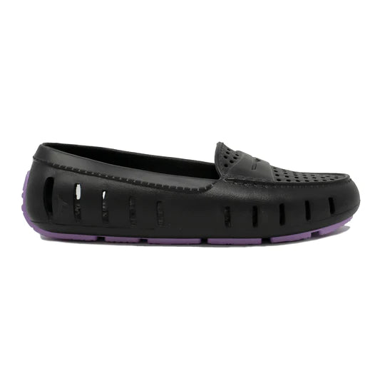 Floafers Posh Black Lavender Slip On (Ladies)