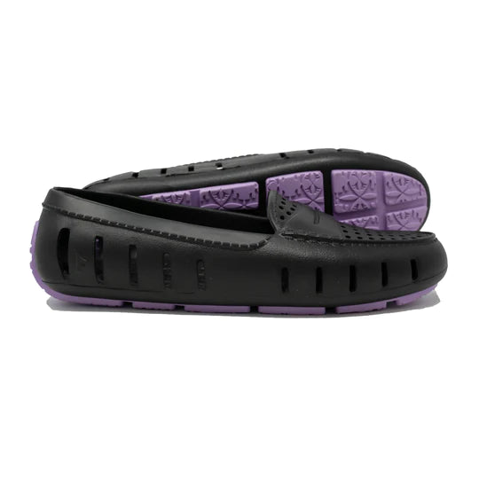 Floafers Posh Black Lavender Slip On (Ladies)