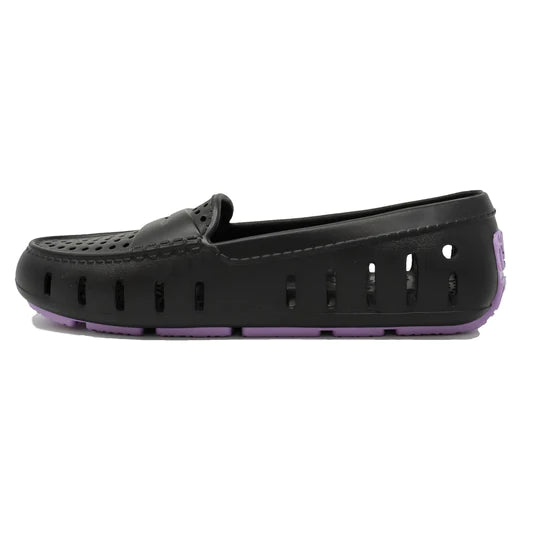 Floafers Posh Black Lavender Slip On (Ladies)