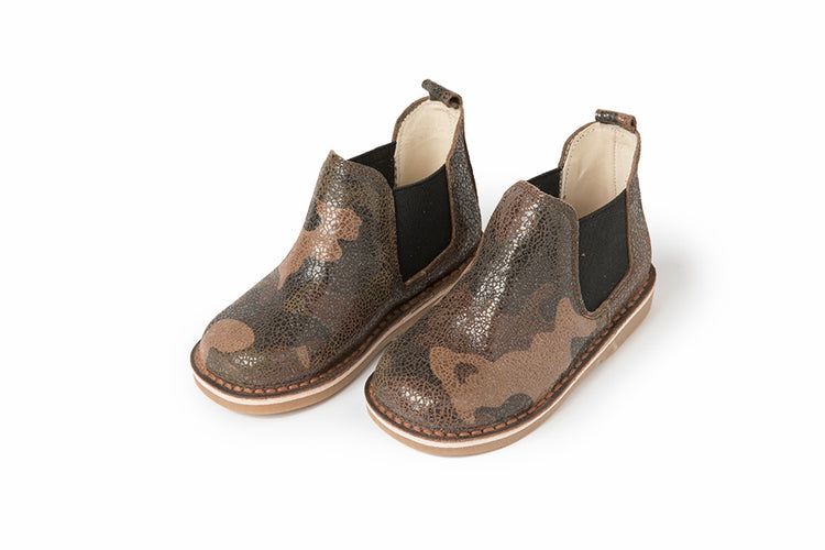 Sonatina Spice Green Camo Bootie