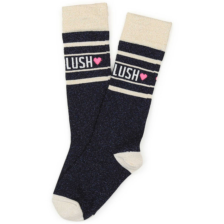 Billie Blush Navy & Gold Sock U10500