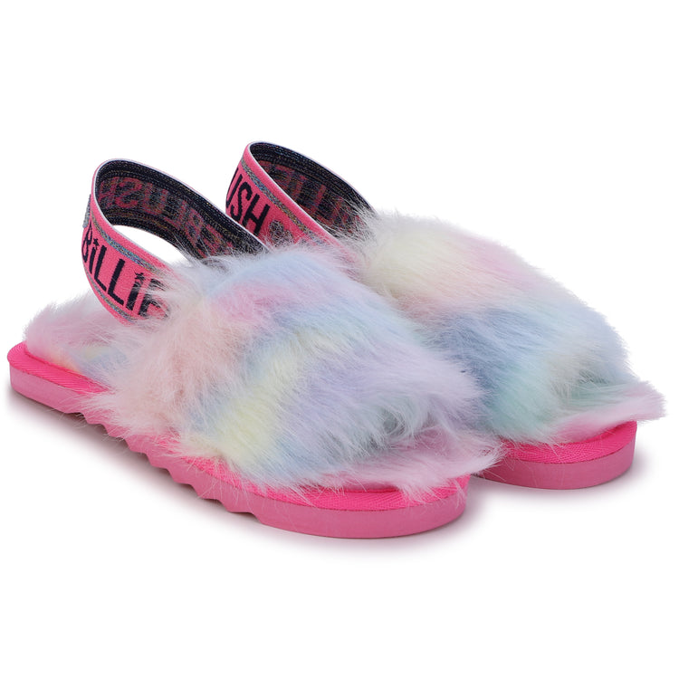 BillieBlush Rainbow Fuzzy Slipper U19331