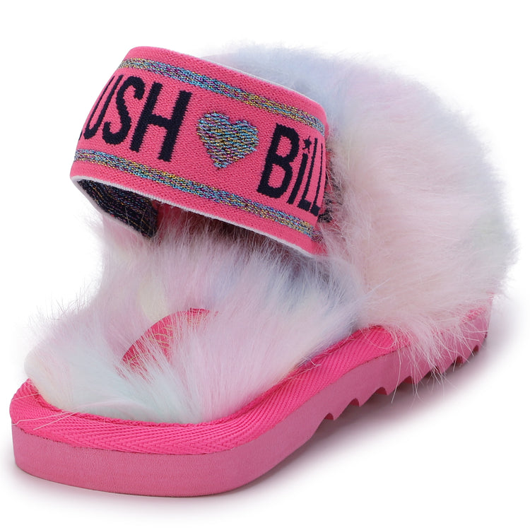 BillieBlush Rainbow Fuzzy Slipper U19331