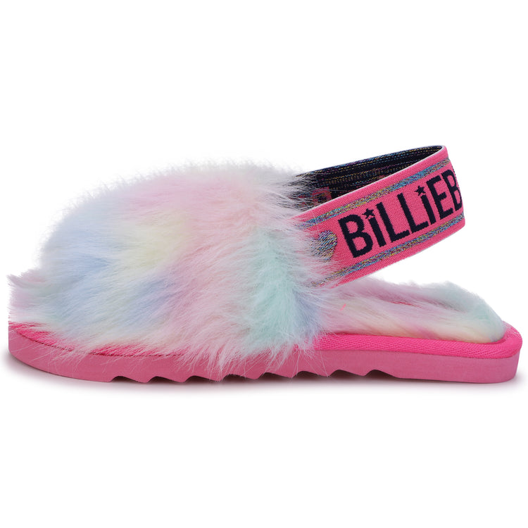 BillieBlush Rainbow Fuzzy Slipper U19331