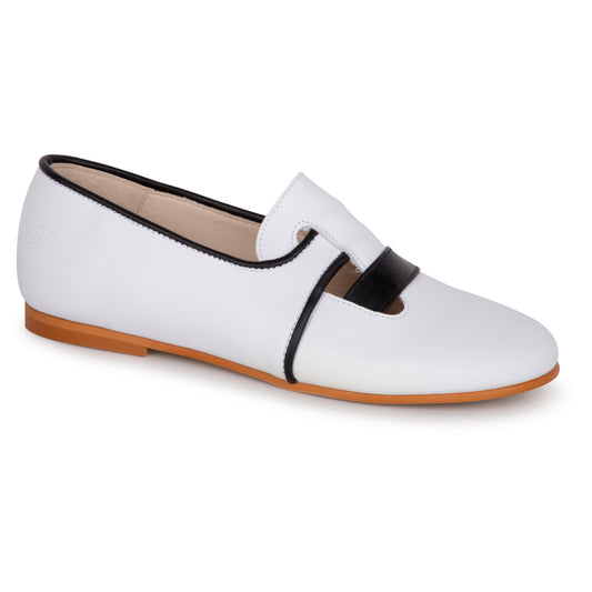 Sonatina White Black Miles Slip On