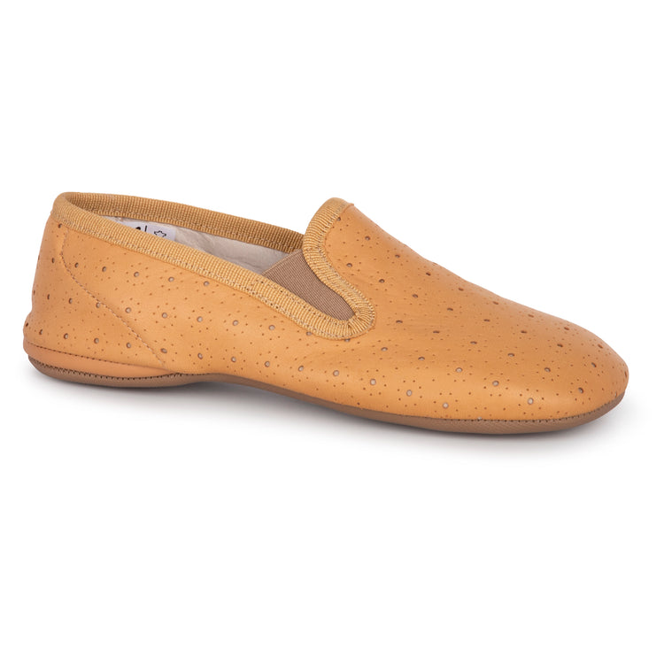 Pepe' Tan Perforated Slipper 280