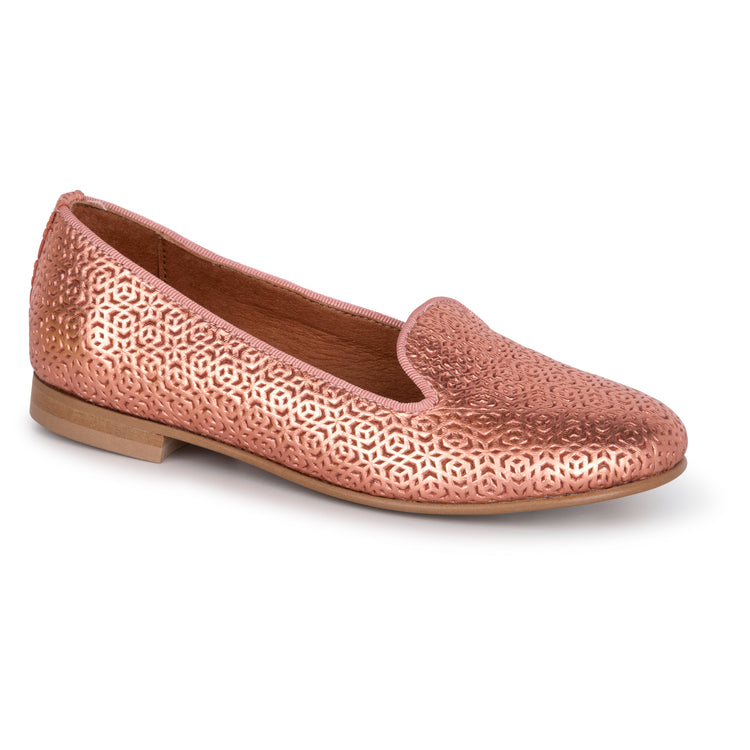 Atlanta Mocassin Rose Gold Pink Slip On ha63