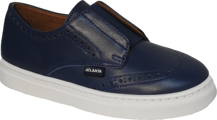 Atlanta Blue Oxford Slip On Sneaker n529