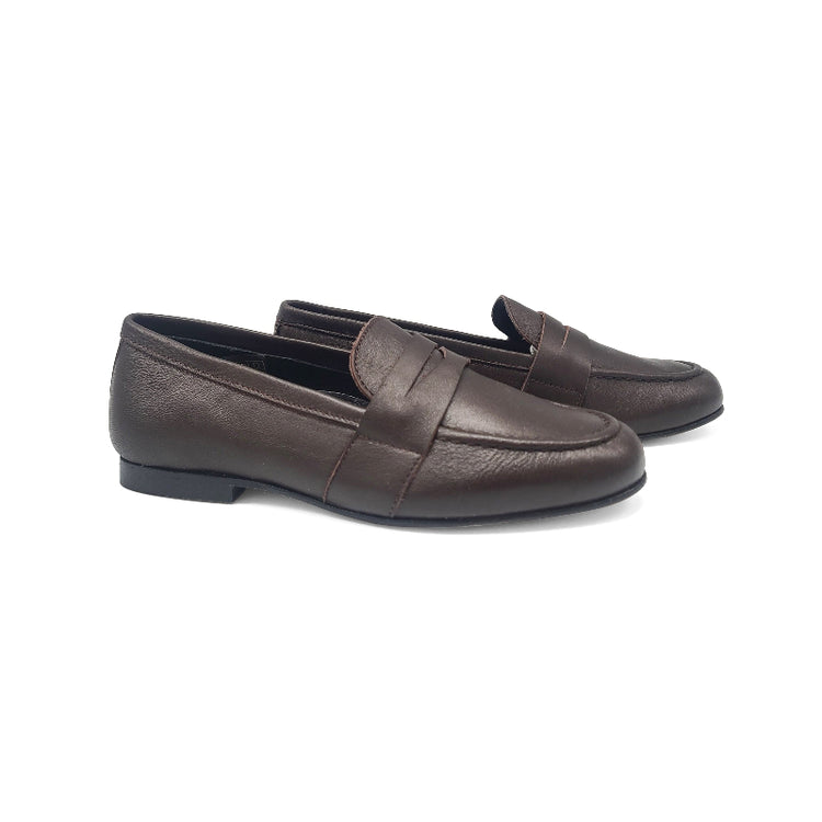 Brunellis Dark Brown Penny Loafer Dress Shoe U1245 - BOYS