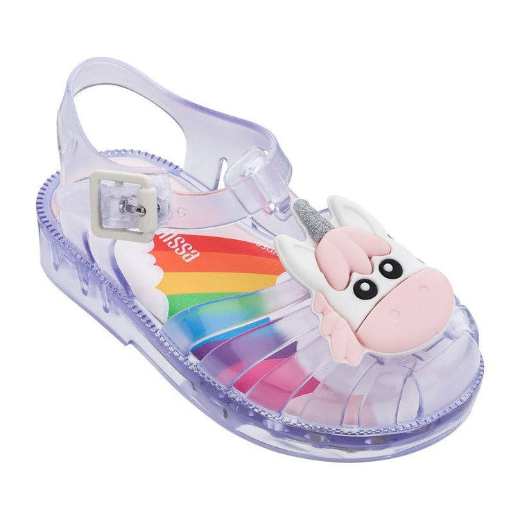 Mini Melissa LIttle Girls Clear Unicorn Sandal 32713