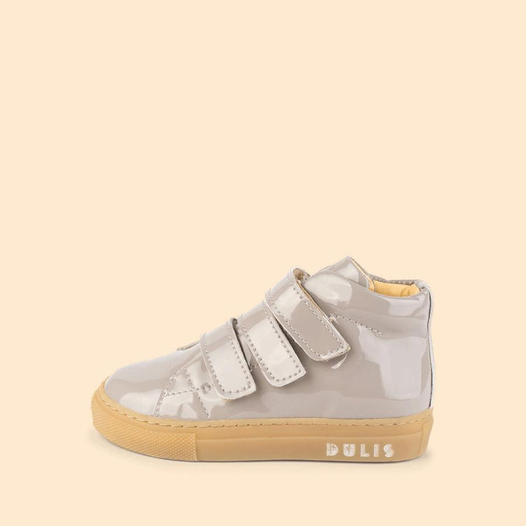 Dulis Beige Patent Velcro High Top Sneaker 0450B