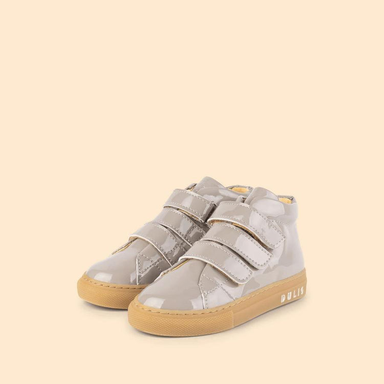 Dulis Beige Patent Velcro High Top Sneaker 0450B