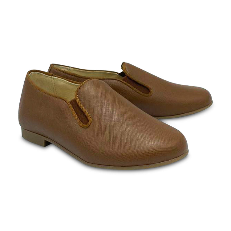 Andanines Saffiano Cognac Smoking Shoe