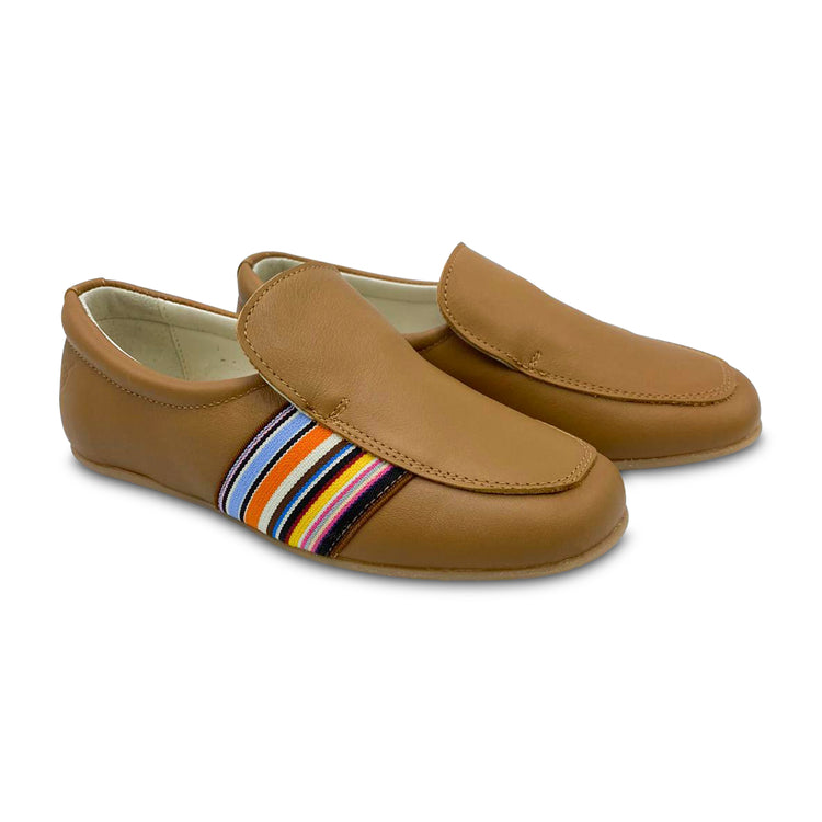 Sonatina Rufus Cognac Striped Loafer