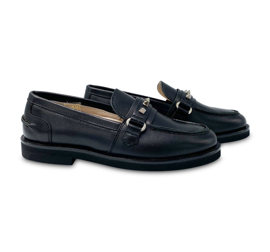 Hoo Black Studd Slip On Loafer 3235