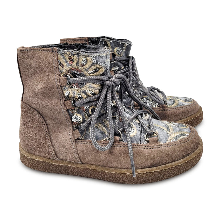 Confetti Taupe Grey Sequin Toledo Moon Boot 5404