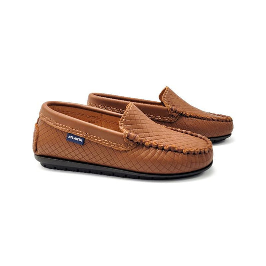 atlanta-mocassin-loafer-cognac-print-girls