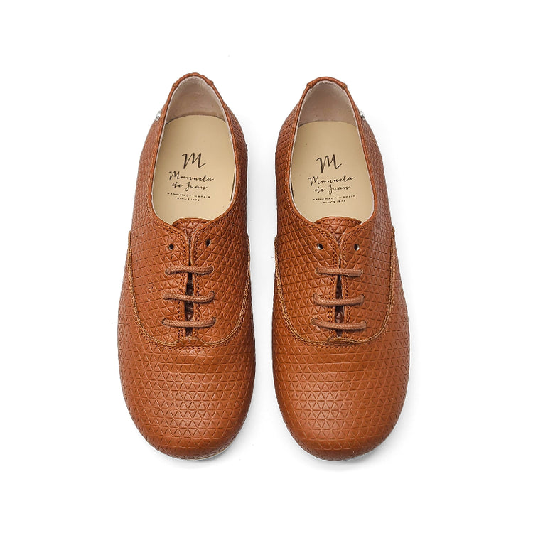 manuela-de-juan-cognac-triangle-lace-shoe-boys